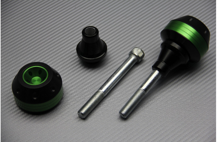 Tampons de protection anti-choc vert pour HONDA CB1000R SC60 glissière moto