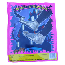 Gold "Aladdin, Elf, Jester, Genie Shoes" Shoe Covers Size Large Vinyl Soles