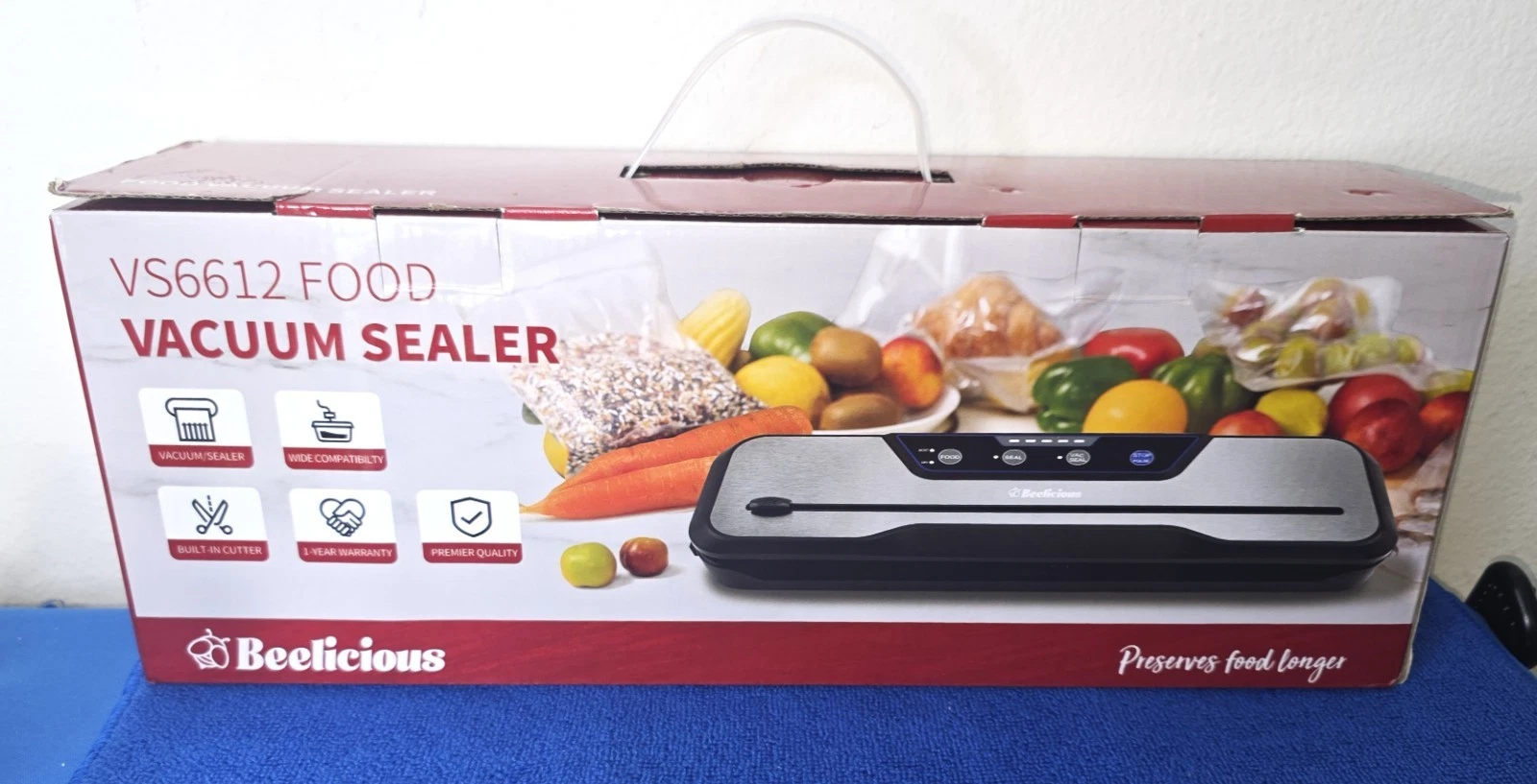 Beelicious VS6612 Food Vacuum Sealer Machine | 110W | Dry & Moist Modes