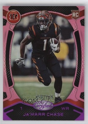 2021 Certified Rookies Mirror Pink /199 Ja'Marr Chase #107 Rookie RC 7tw
