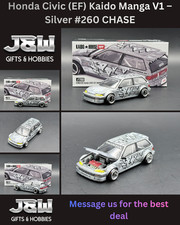 Kaido House x Mini GT Honda Civic (EF) Kaido Manga V1 – Silver #260 1/64 CHASE