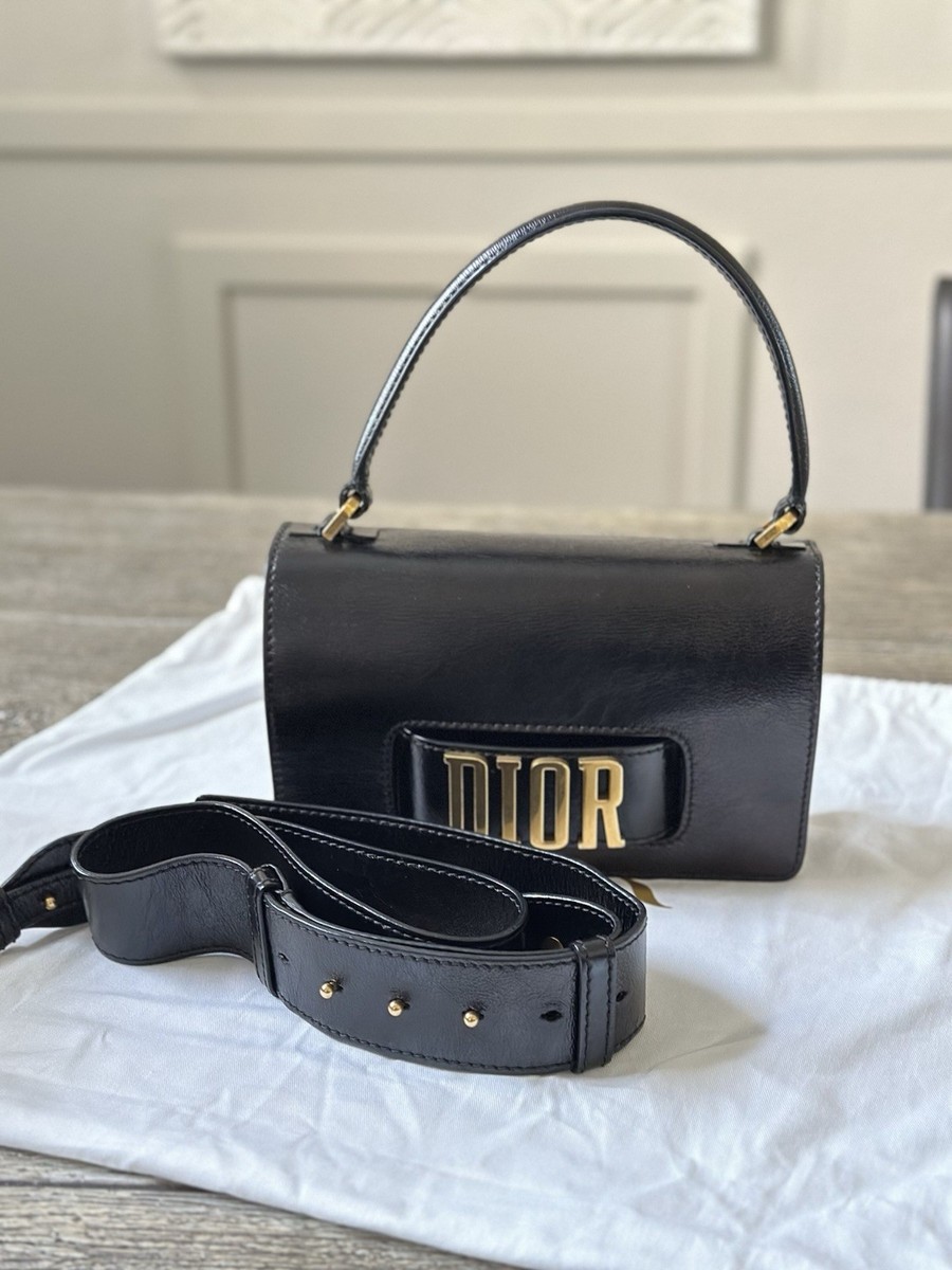 Christian Dior Crinkled Patent Lambskin Dio(r)evolution Top Handle