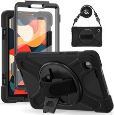 Lenovo Tab One 8.7" 2025 Case with Screen Protector, 360 Rotating Strap Stand,