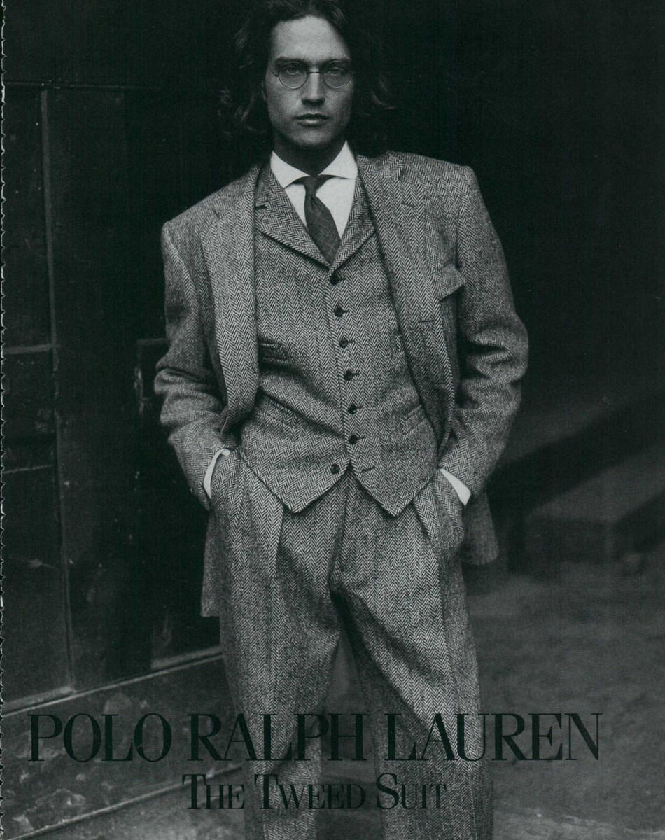 RALPH LAUREN POLO Magazine Print Ad Advert Tweed Suit Menswear Men