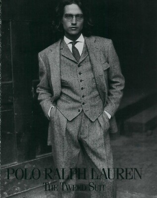 RALPH LAUREN POLO Magazine Print Ad Tweed Suit Menswear Men