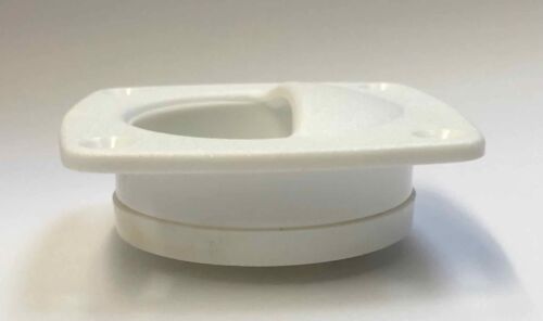 White plastic flush recessed finger pull for door - boat, caravan etc. - Picture 3 of 3