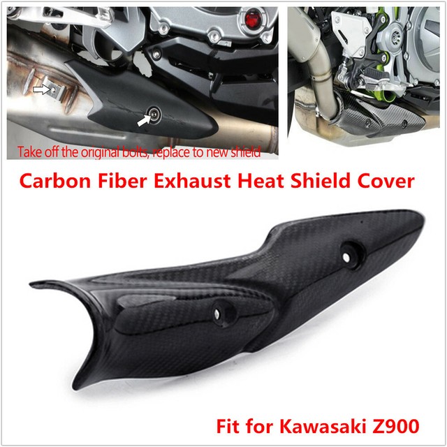 1PC Motorcycle Exhaust Pipe Carbon Fiber Heat Shield Cover Fit For