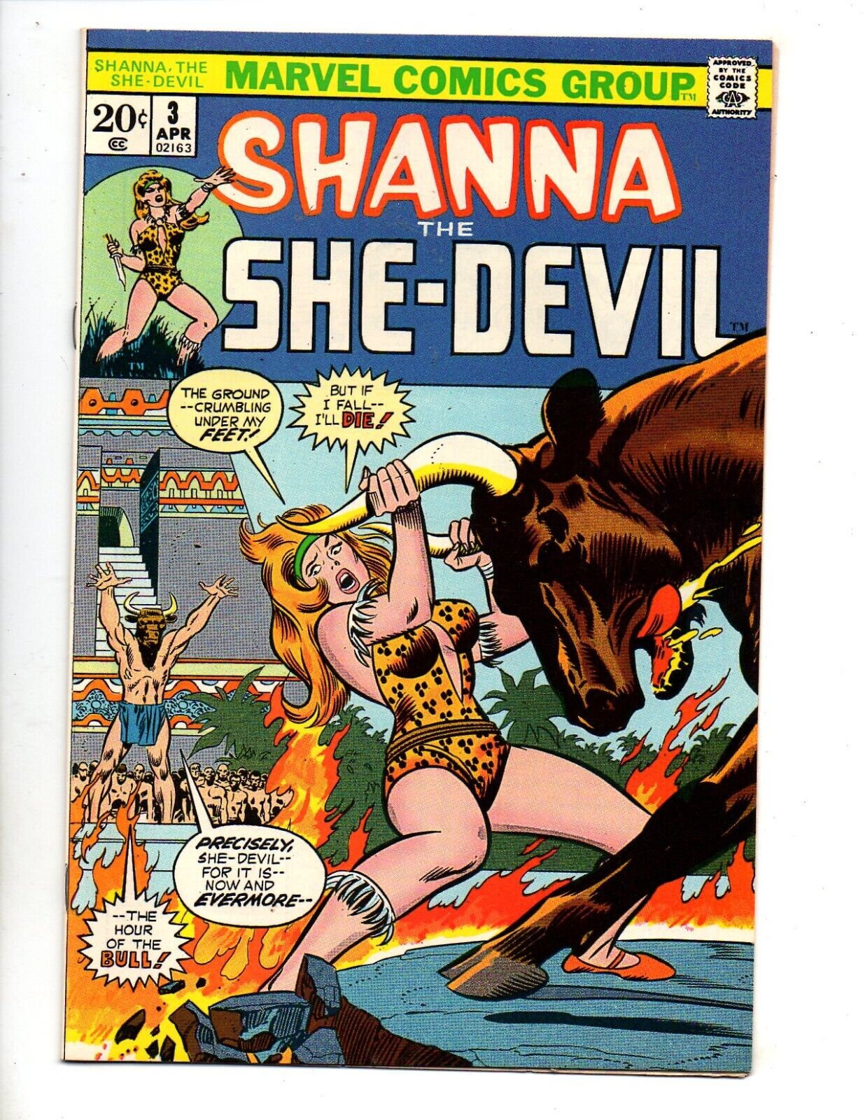 SHANNA THE SHE-DEVIL #3  VF+ 8.5  "THE MOON OF THE FEAR-BULLS"