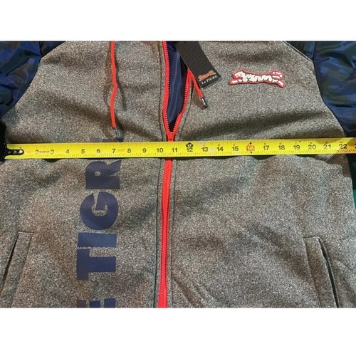 Le Tigre Men's Hybrid Hooded Jacket (Size Large)- Grey/Blue New With Tags - Picture 5 of 7