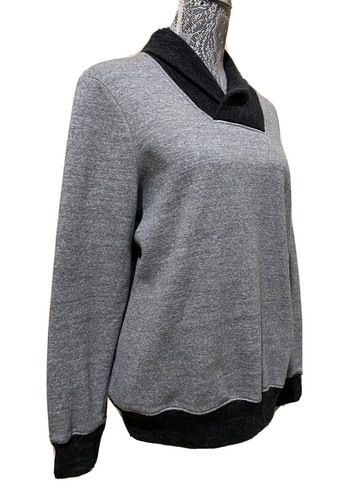 H&M Sweatshirt grau anthrazit Pullover Langarmshirt Damen Gr. S warm kuschelig - Bild 8 von 14