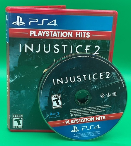 Sony Playstation 4 PS4 Injustice 2 Playstation Hits TESTATA senza manuale spedizione gratuita!