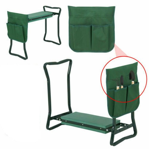 Borsa porta attrezzi resistente tasca pieghevole per giardino inginocchiato sedile panca sgabelli - Foto 7 di 7