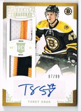 2012-13 Rookie Anthology Rookie Treasures Autograph Patch #105 Torey Krug 87/99
