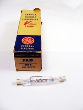 FAD 650W 120V Projector lamp GE, Sylvania NOS New 7.90