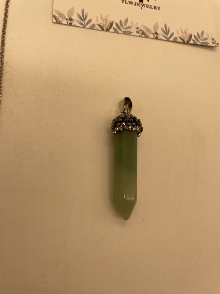 NIB Aquamarine Natural Stone Pendant Necklace eBay