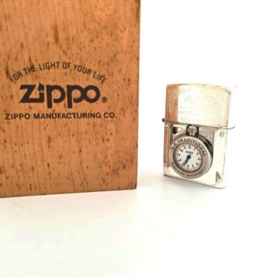 Time Lite Light Pocket Watch Clock Zippo Oil Lighter Limited