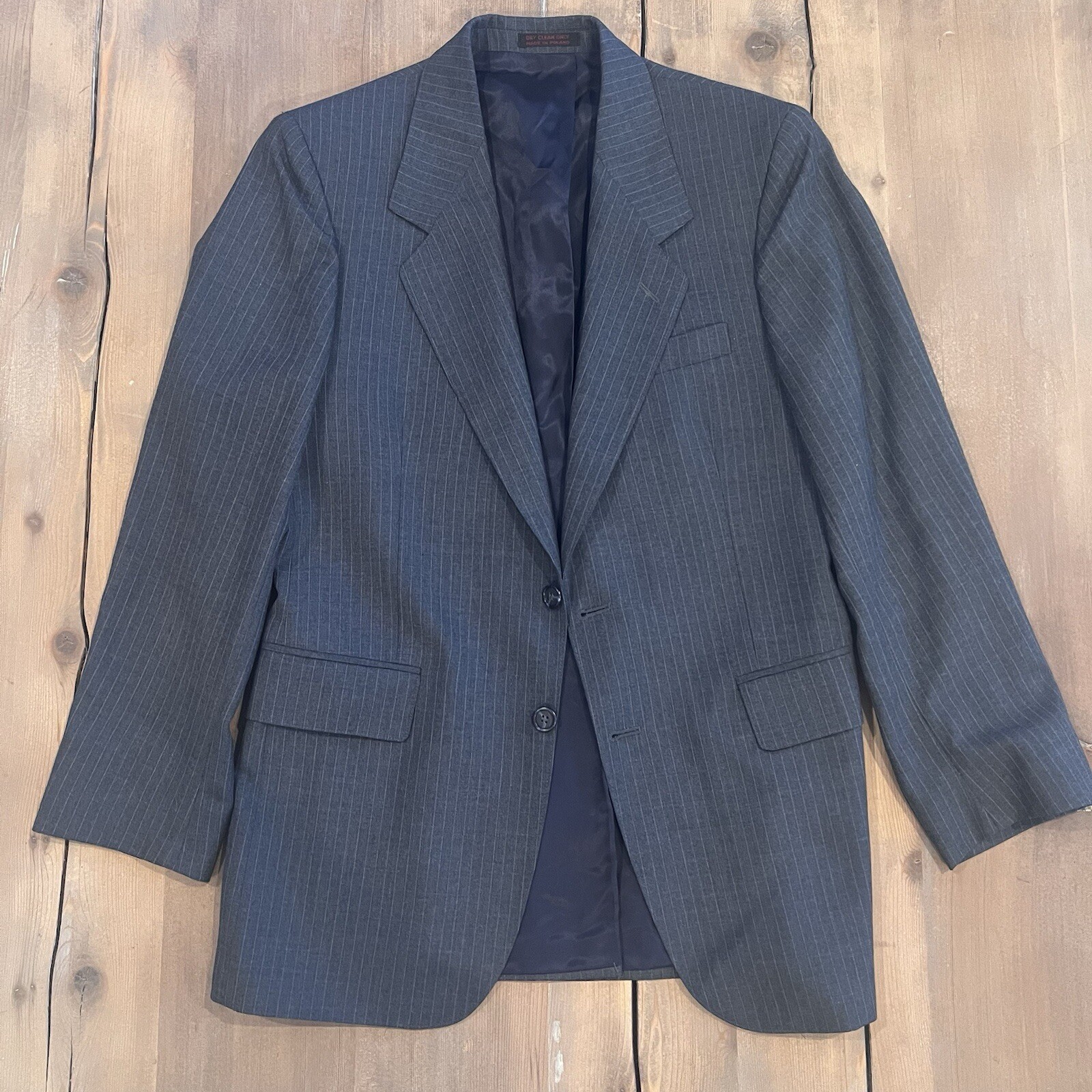 Christopher Brooks Blazer Jacket Men’s R38 Navy Pin Striped Sports Suit Coat
