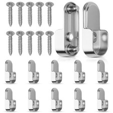 10PCS Oval Closet Rod End Supports closet rods bracket for rod  Metal Wardro...
