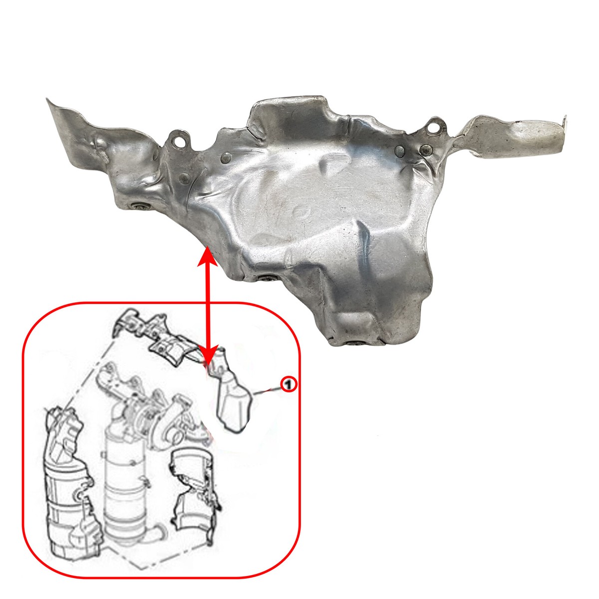 Déflecteur/bouclier Thermique D'échappement Pour Peugeot 605 - Pièce Neuve D'origine - Réf. PEUGEOT 1723.55