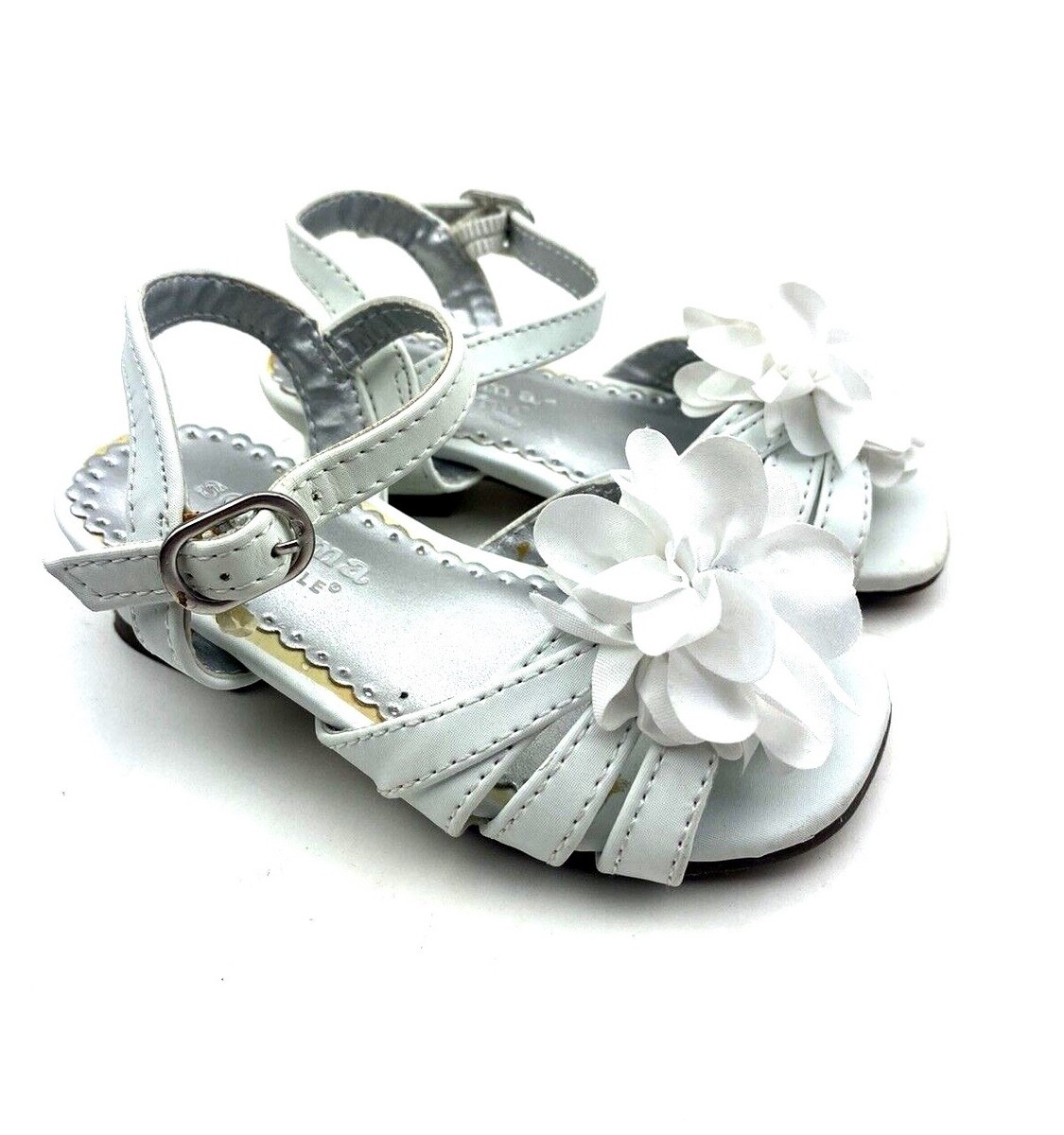 Summer Shoes Little Girl White Dress Sandals Felix Flora Little Girl White  Sandals Size 13 Easter