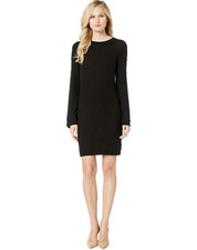Three Dots L31424 Women's Black Sweater Dress Size Medium