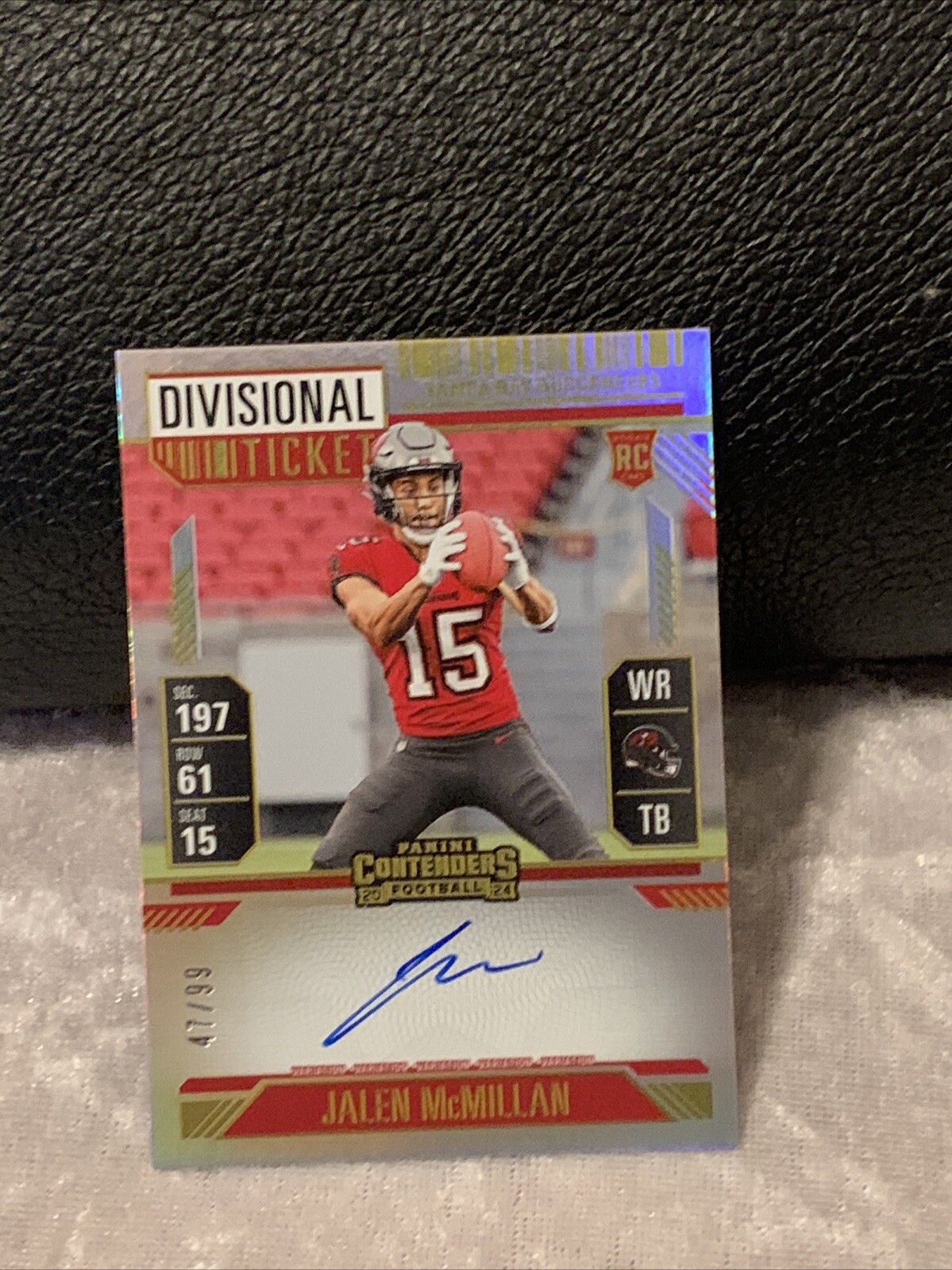 2024 PANINI CONTENDERS JALEN McMILLAN #131 RC DIVISIONAL TICKET ON CARD AUTO /99