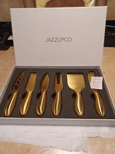 Jazzupco Gold Cheese Knife Set