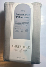 2-Pack Threshold Performance Pillowcases, Tan King Size