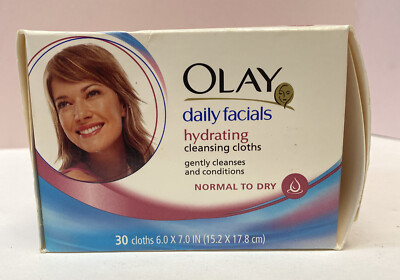 OLAY Daily Facials Hydrating Cleansing Cloths Gently Norm/Dry Discontinued READ