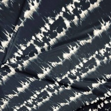Spandex Fabric	Tie Dye Black with White Print Stretch 60" by yard for Swimwear