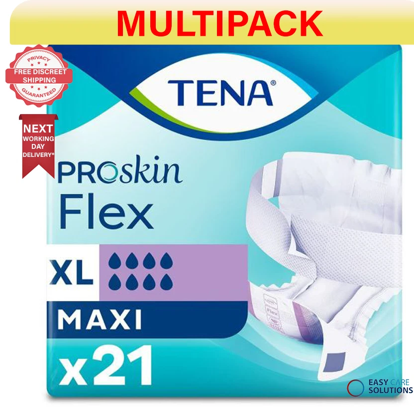TENA Flex Maxi - Extra Large - 3 Pack of 21 - Multi Pack