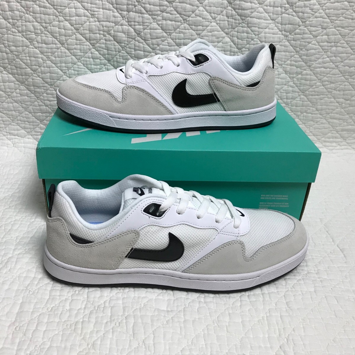 Nike SB Alleyoop Skateboarding Shoes Men's SZ 9.5 White