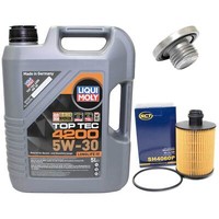 MotoröL Set 5W-30 5 Liter + ÖLfilter + Schraube FüR Fiat Doblo 1.3 D Multijet
