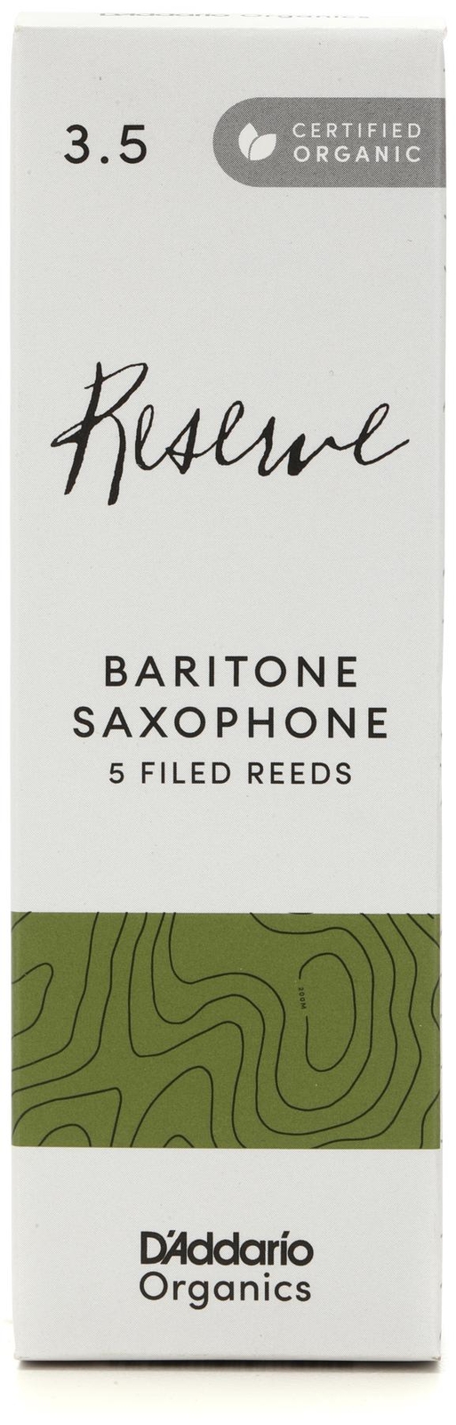 DAddario Organics Reserve Baritone Saxophone Reeds - 3.5 (5-pack)