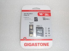 GIGASTONE MICRO SDHC UHS-1 U1 Memory Card 3 in 1 Kit 16 GB NEW MFG. SEALED 