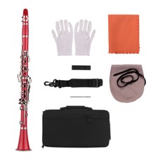 Bb Flat Carrying Case Screwdriver 10pcs Reeds and Case ABS 17 Key Clarinet