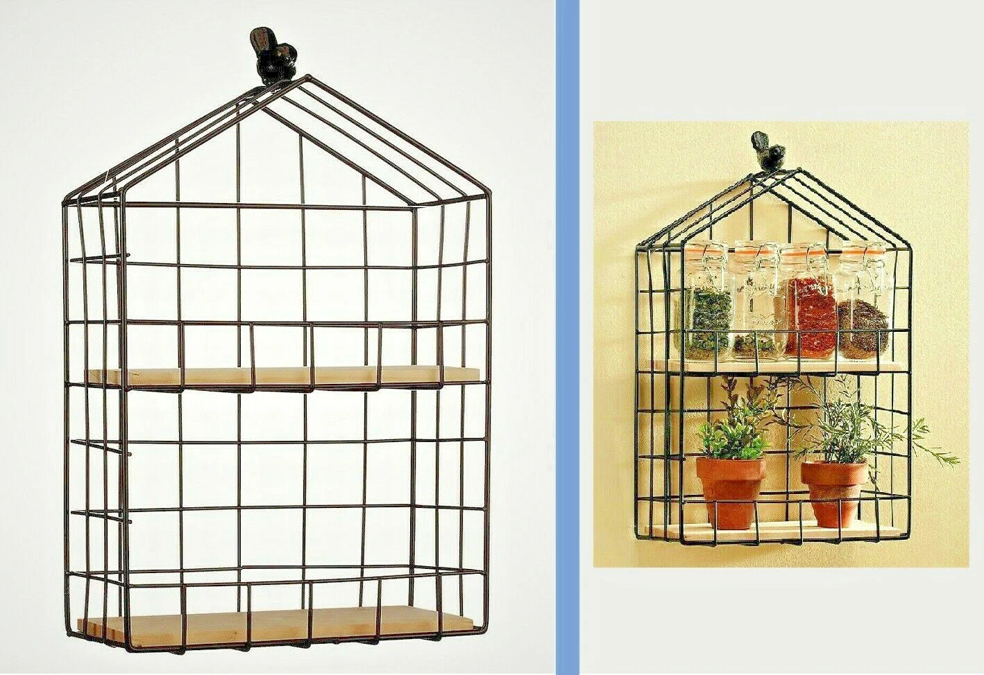 Versatile Countertop Wall Hanging Metal HERB and SPICE RACK