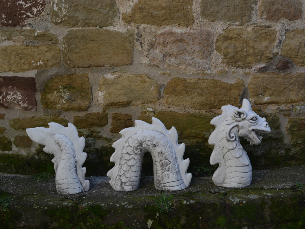 Ungeheuer Von Loch Ness Steinfiguren – Frostsicher, 36 Cm Hoch, 37 Kg, Grau, Für Garten & Außenbereich