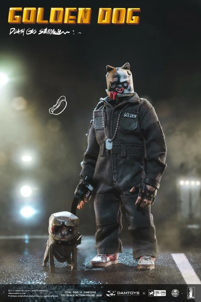 Damtoys x Coal Dog PES022 GOLDEN DOG – Posto de Gasolina da Morte 1/12 FIGURA Modelo - Imagem 2 de 4