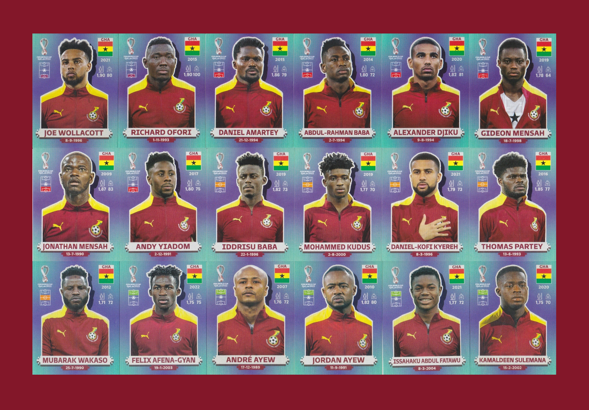 Ghana Team NO BORDERS Panini FIFA World Cup Qatar 2022