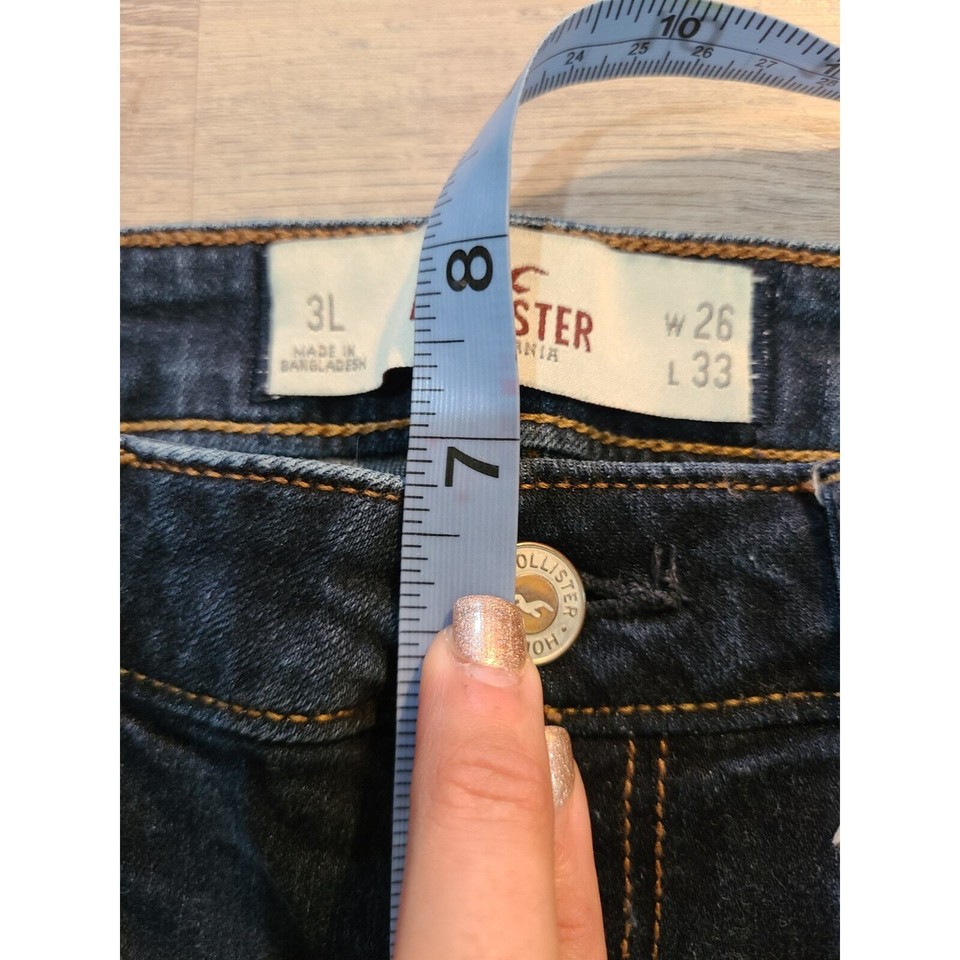 Hollister size 3 junior's darkwash skinny jeans eBay