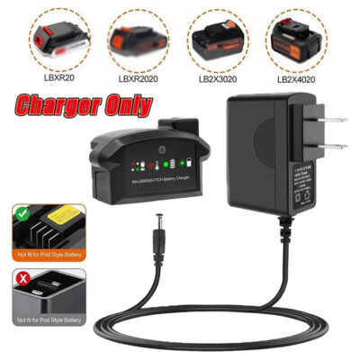 20V Charger LCS1620 For BLACK & DECKER LBXR20 LBX20 LB20 20V MAX Lithium Battery