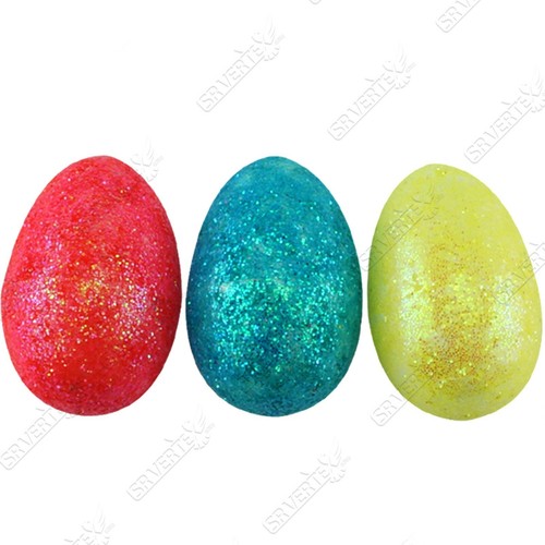 Easter Egg Craft Set Glittered Eggs & Grass Nest, Bonnet Basket Home Party Decor - Picture 57 of 101