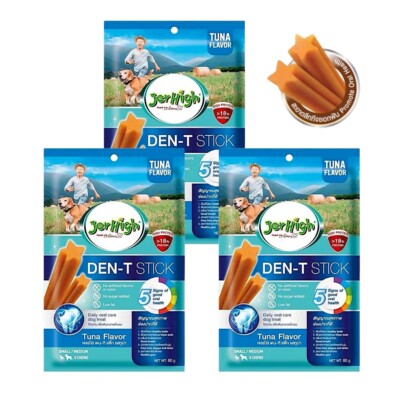 Jerhigh Den-Tstick Dental dog trests for Health teeth & gums 3x6og (5stick/pc)