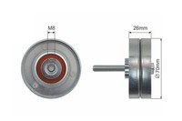 NTY Spannrolle Keilrippenriemen FÜR Mazda 3 6 CX-7 MPV II MX-5 III MX-5 I