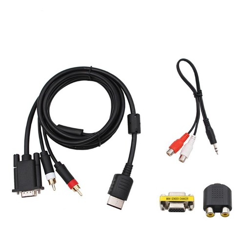 3.5mm to 2-Male RCA Adapter Cable for Dreamcast VGA Gold Plated Cable - Picture 3 of 8