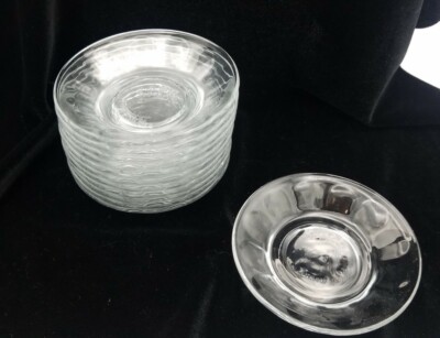 Pasabahce 12pc tea plates vintage orig box Turkey 4'' Çay Tabaği 54411 Paşabahçe