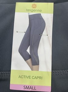Tangerine Women's Gray Active Capri Leggings w/ Mesh Panel Size Small