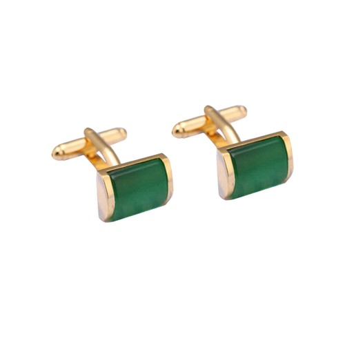 2pcs Green Opal Manschettenknöpfe Kreative Shirt Ärmel Ornament All-Match - Bild 3 von 11