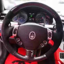 Carbon Fibre Suede Steering Wheel Cover for Maserati Ghibli Levante Gran Turismo